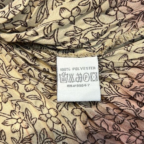 DressBarn Womens Semi-Sheer Button Front Shirt Sz Large Boho Y2K Fairy Stretchy - Picture 9 of 11